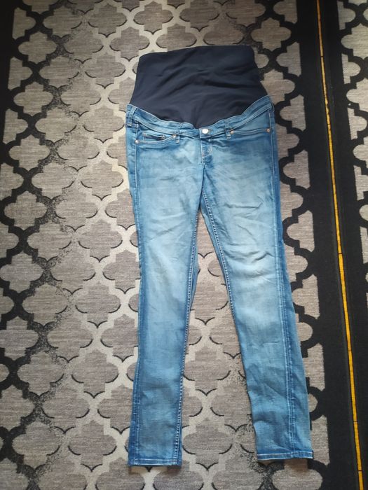 Spodnie ciążowe jeansy skiny rurki elastyczne jak legginsy H&M