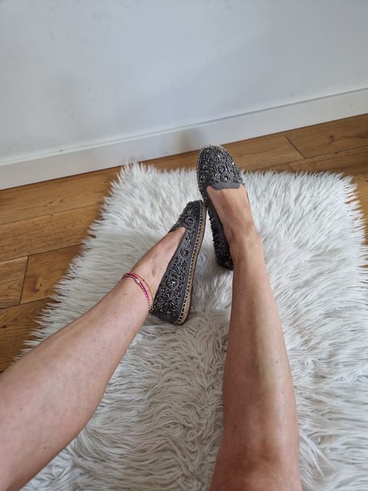 Kurt Geiger 25,5cm 39 40 espadryle orientalne balerinki baleriny premi