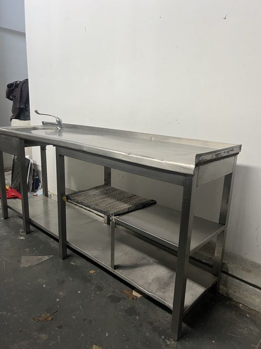 Bancada/lavatório inox