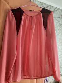 Шифонова блуза рожевого кольору