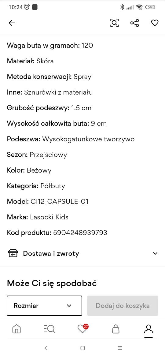 Półbuty wiosenne Lasocki rozm. 24