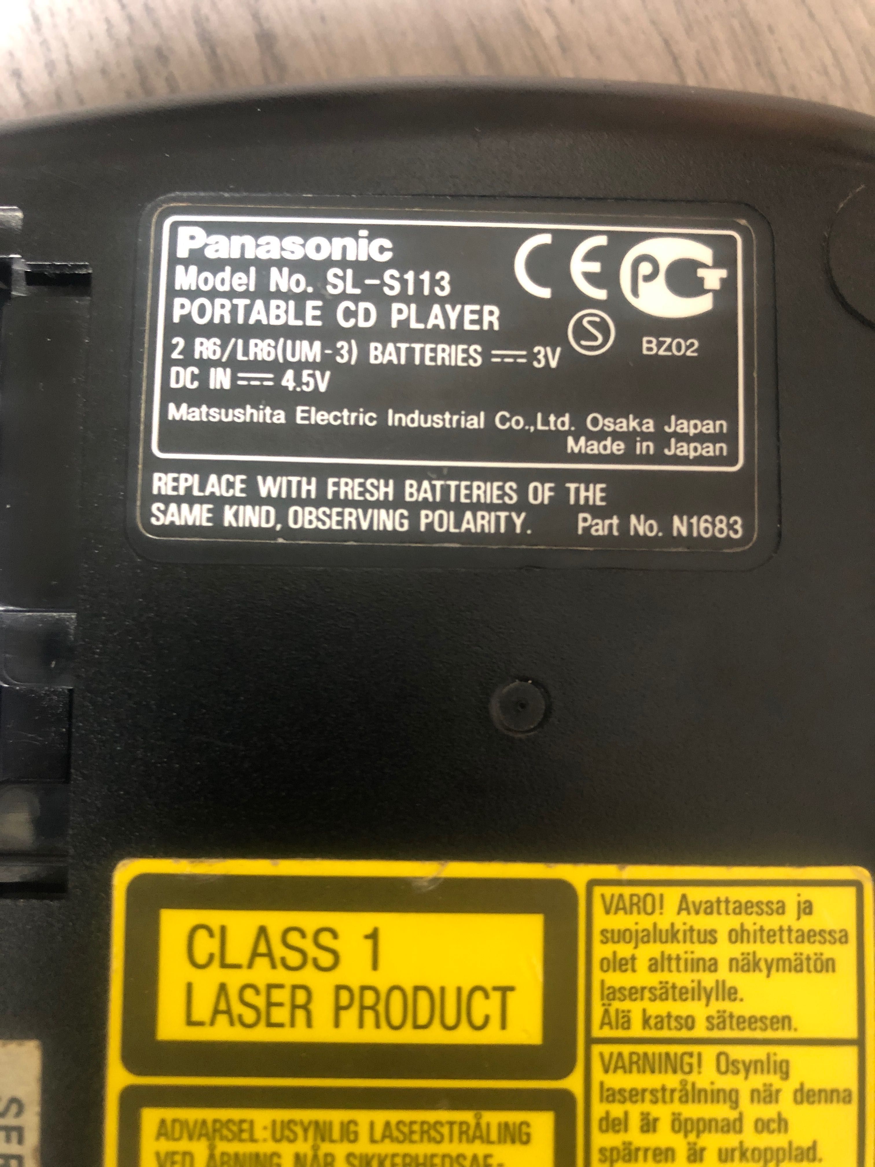 Cd player panasonic