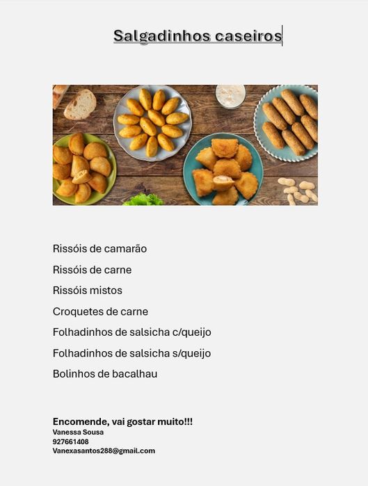 Salgadinhos Caseiros