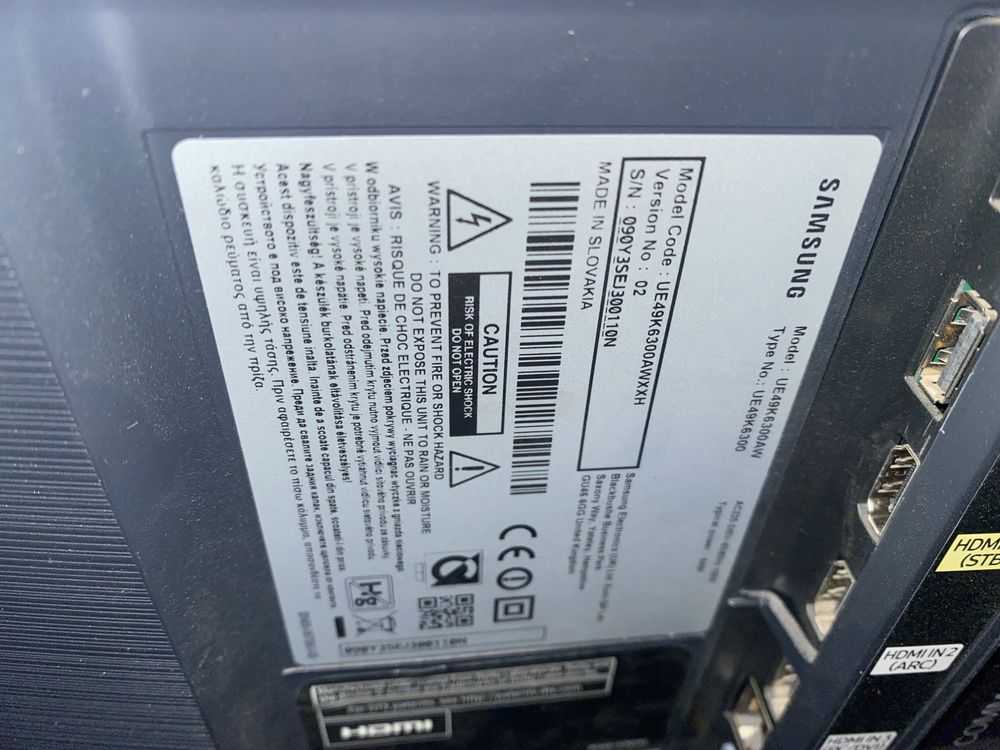 Samsung UE48K6300AW uszkodzony – zakrzywiony TV 48”