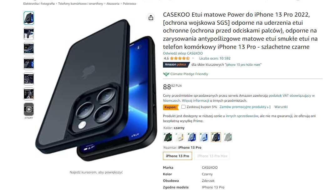 Etui do iPhone 13 Pro 2022, smukłe iPhone 13 Pro - niebieskie