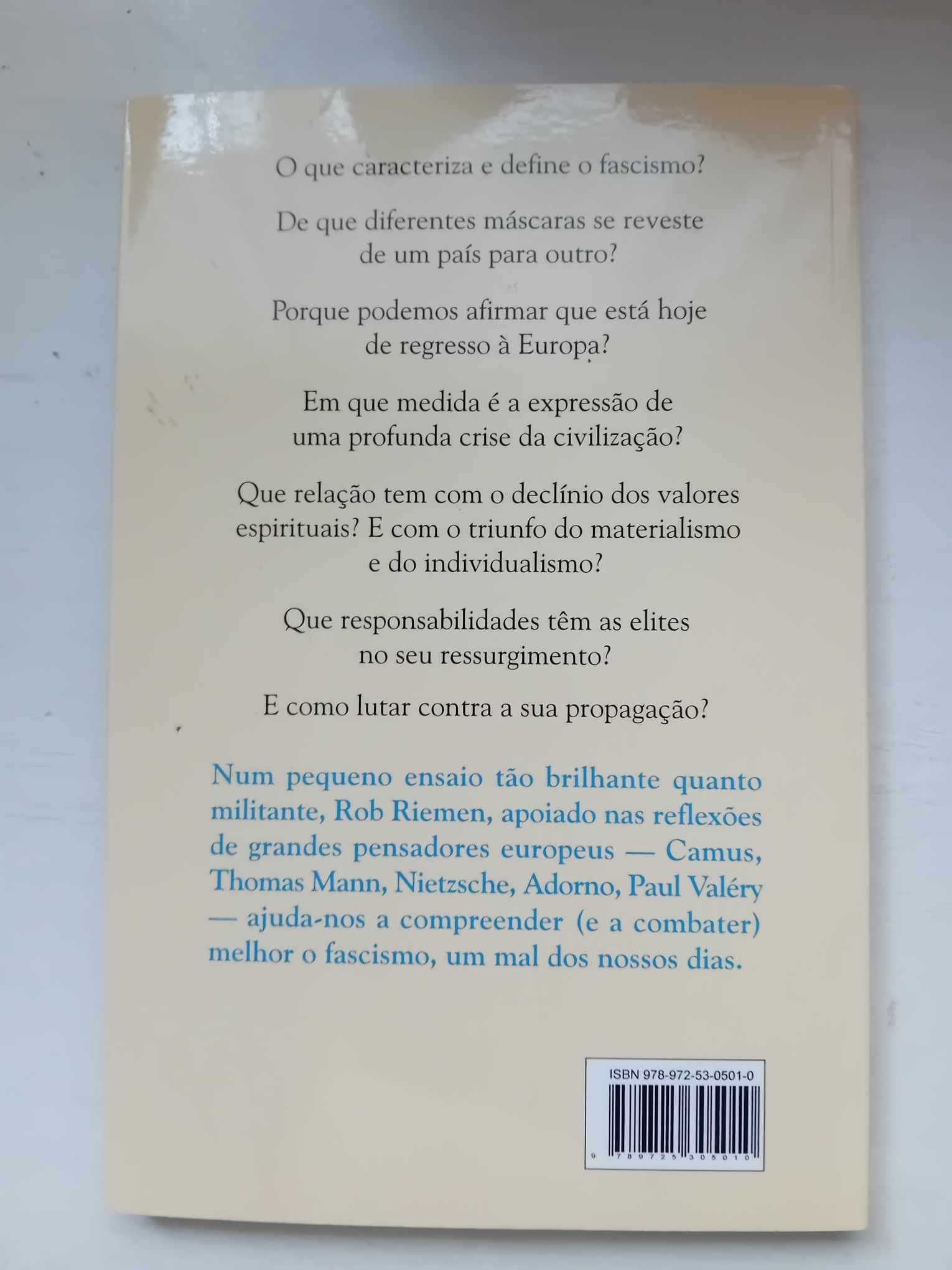 O Eterno Retorno do Fascismo, Rob Riemen