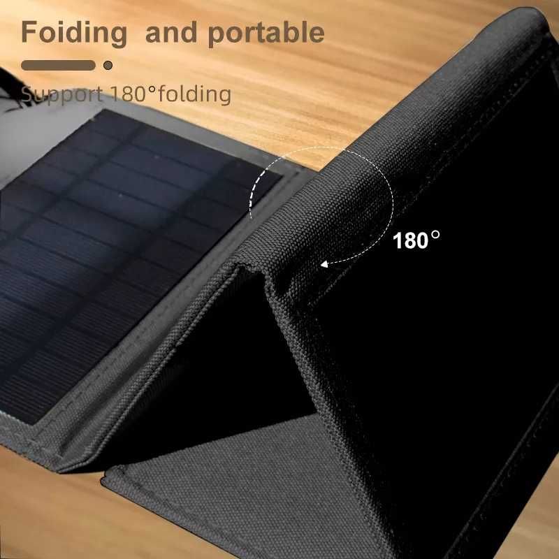 Портативна сонячна панель зарядка 10w 2 USB батарея солнечная