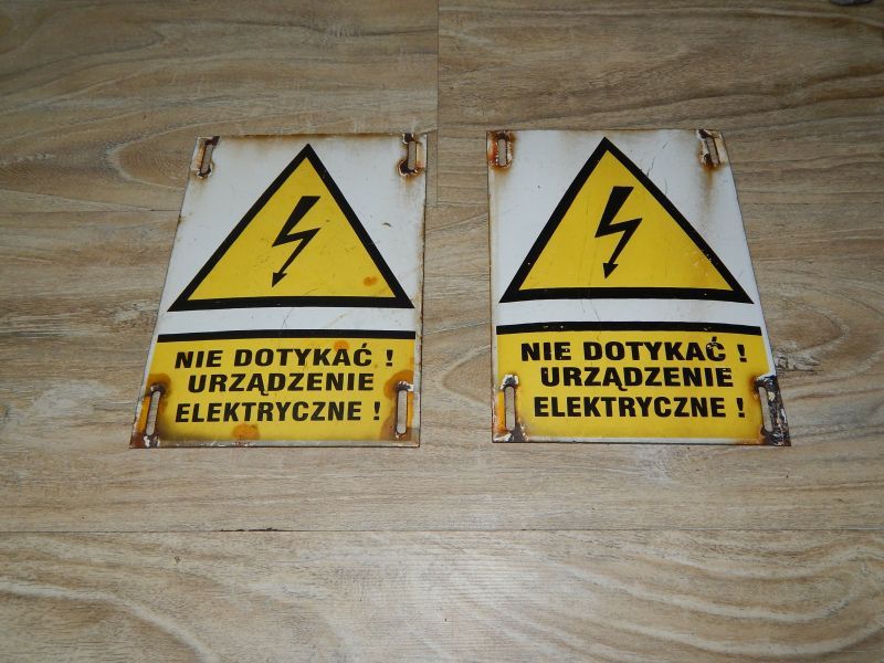 tabliczki ostrzegawcze z okresu PRL