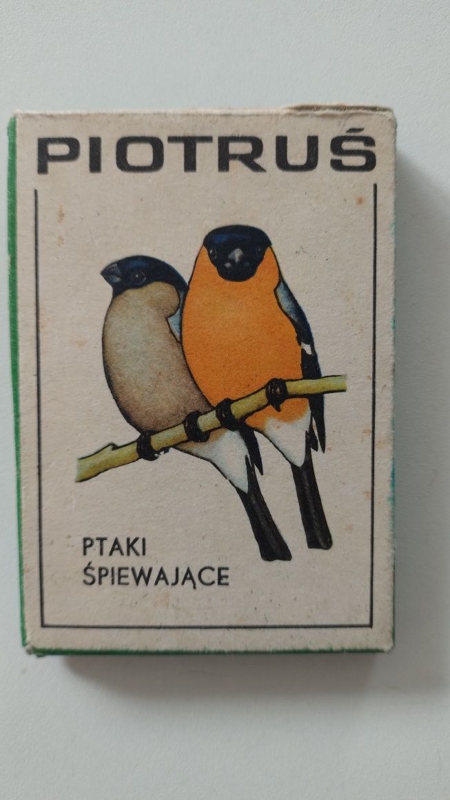 Karty Piotruś Ptaki śpiewające Vintage 1970 bdb stan komplet