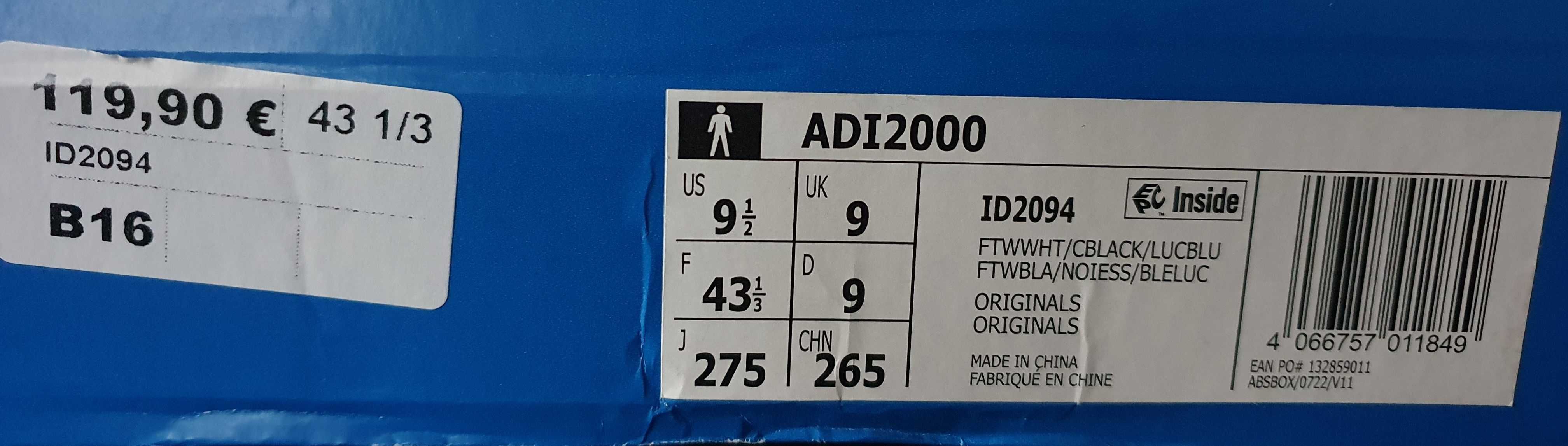 Sapatilhas ADI2000 novas!