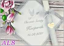 CHRZEST-Szatka i świeca do chrztu haft Kolekcja Sodalit AL