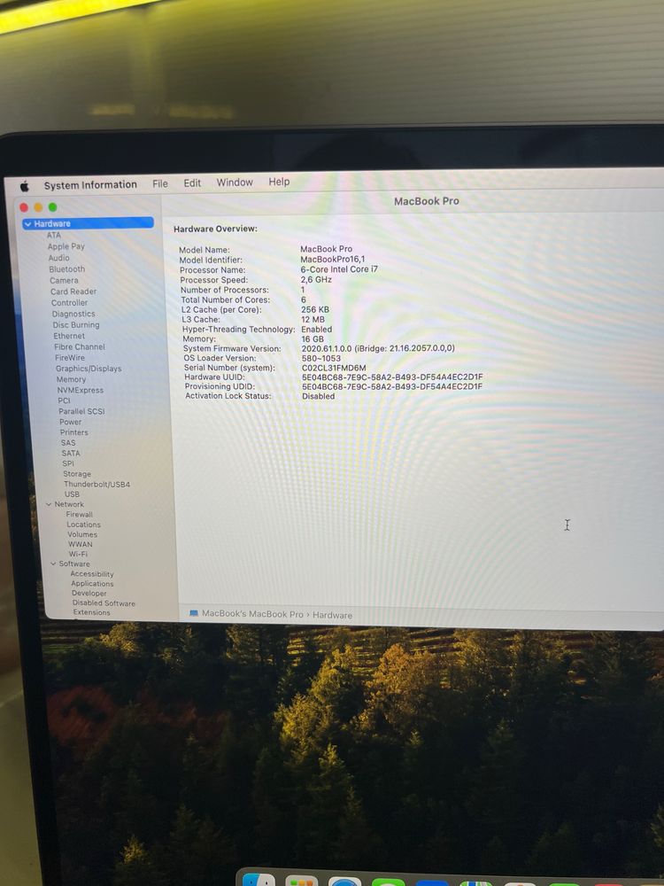 MacBook Pro 16" 2019 Silver MV/L02