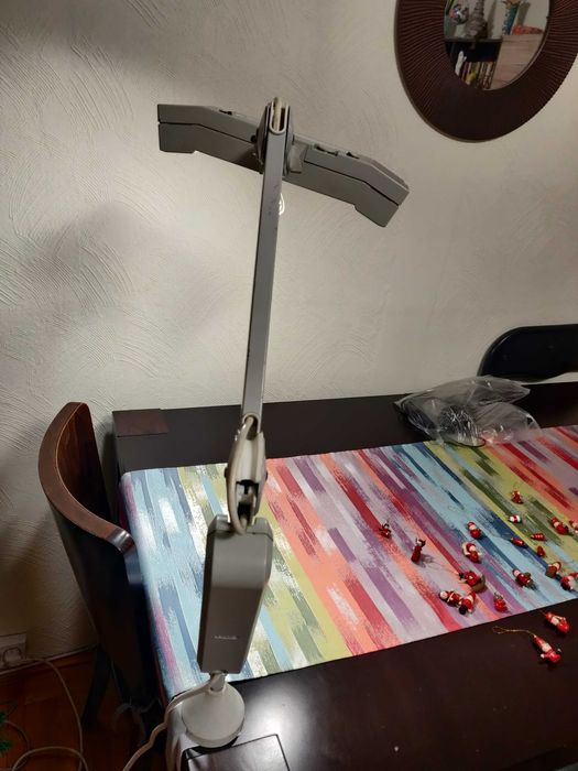 Lampa biurkowa Luxo Wave Plus 2 x 7 W z lupą x5 dioptrii