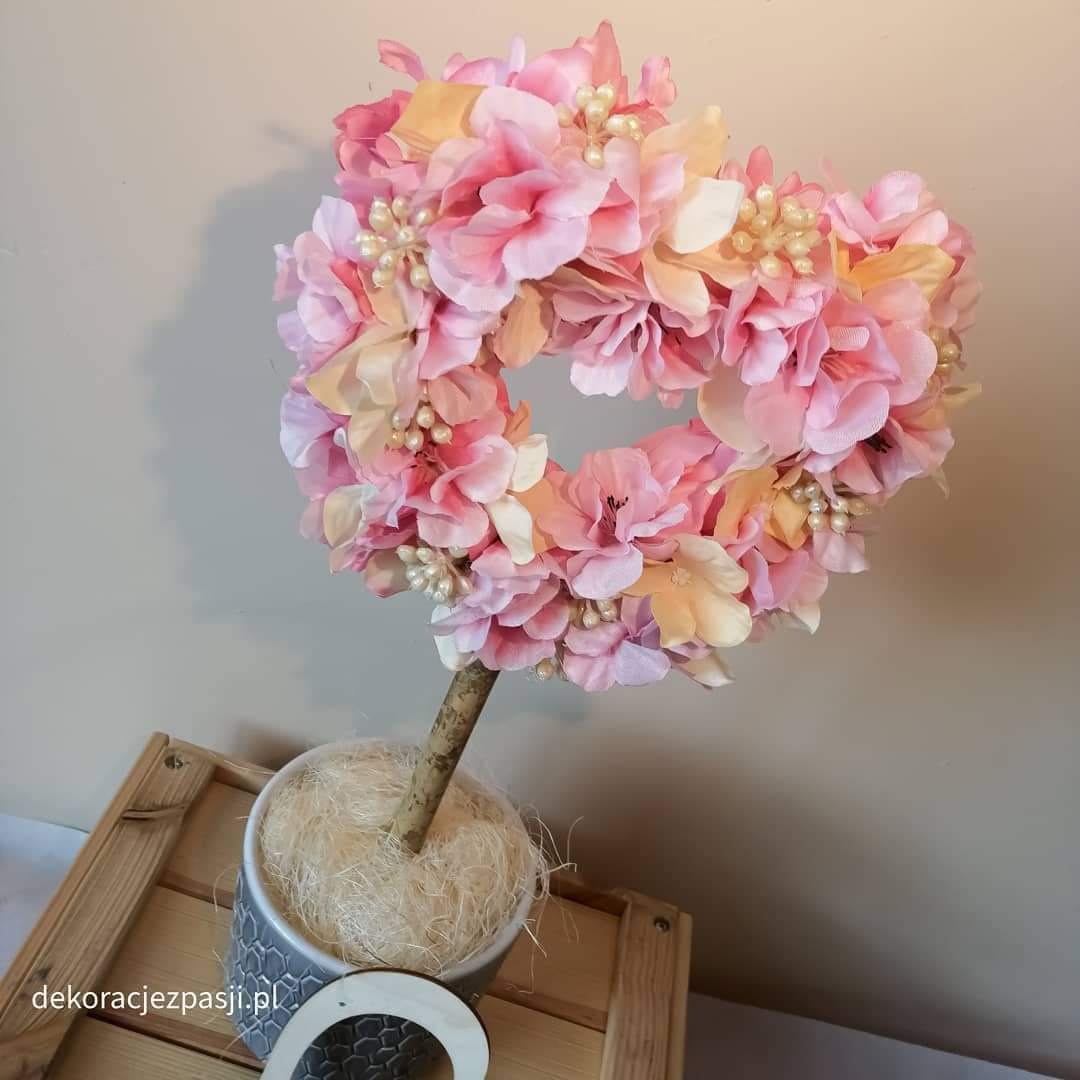 Dekoracja kwiatowa prezent handmade