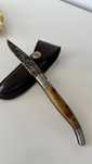 Navalha Damascus - Aço de Damasco/Feita à mão