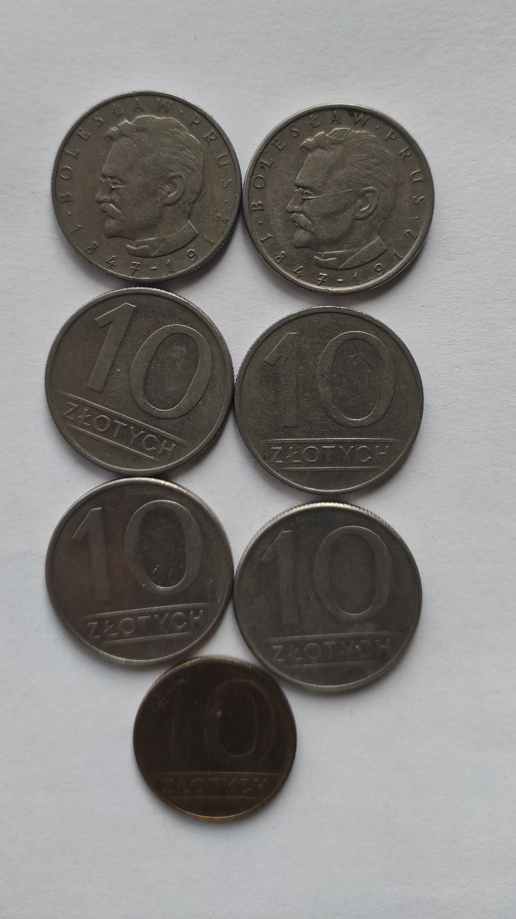 zestaw kolekcjonerskich monet z PRL  10 złotych
