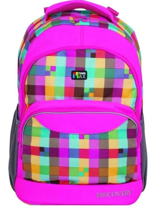 Plecak Tiger Max Discovery neon różowy Titanum ,450x330x220 mm