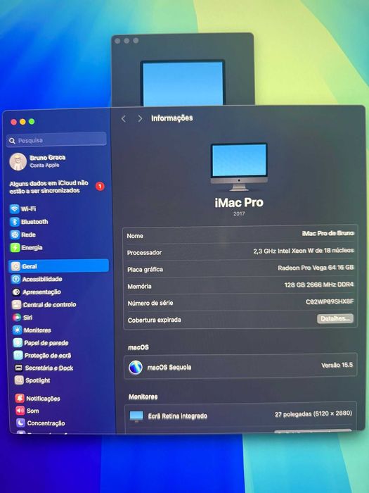 Apple iMac Pro - 27", Intel Xeon W, 128GB RAM, 64 GB GRAFICa, 4TB SDD