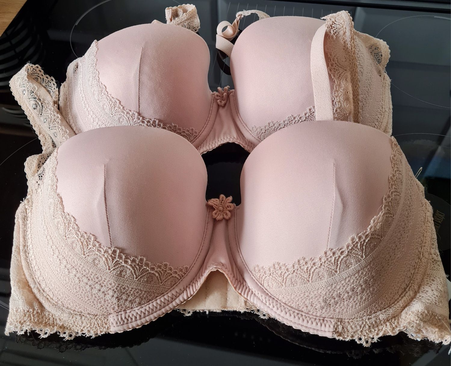 Tkmaxx Simply Bare by Janet Reger beż 34C 75C 2 szt. stanik NOWY kompl