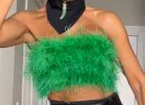 Top piórka pióra opaska Nasty Gal