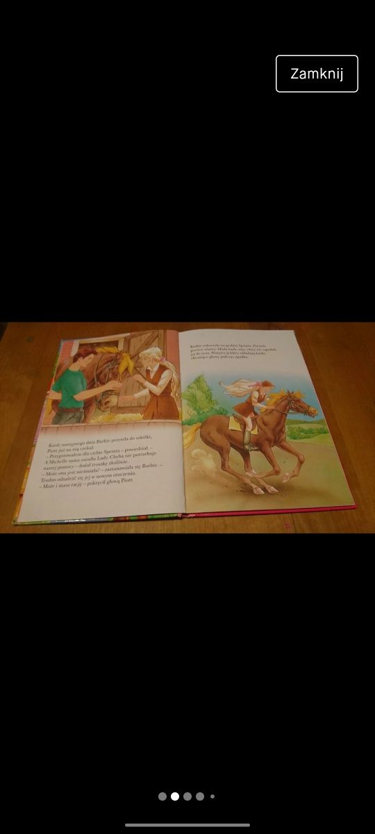 Książka Barbie w szkółce jeździeckiej 1999 rok