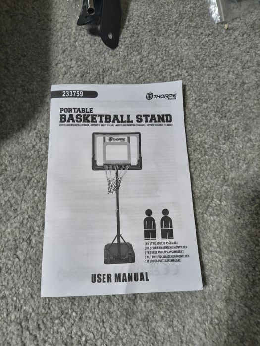 Kosz do koszykówki przenośny z regulacją wysokości