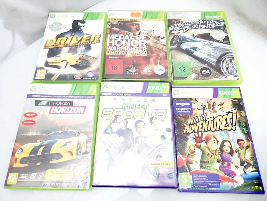 XBOX 360e / 250 GB / Kinect / Pad / 6 gier / Eko Komis