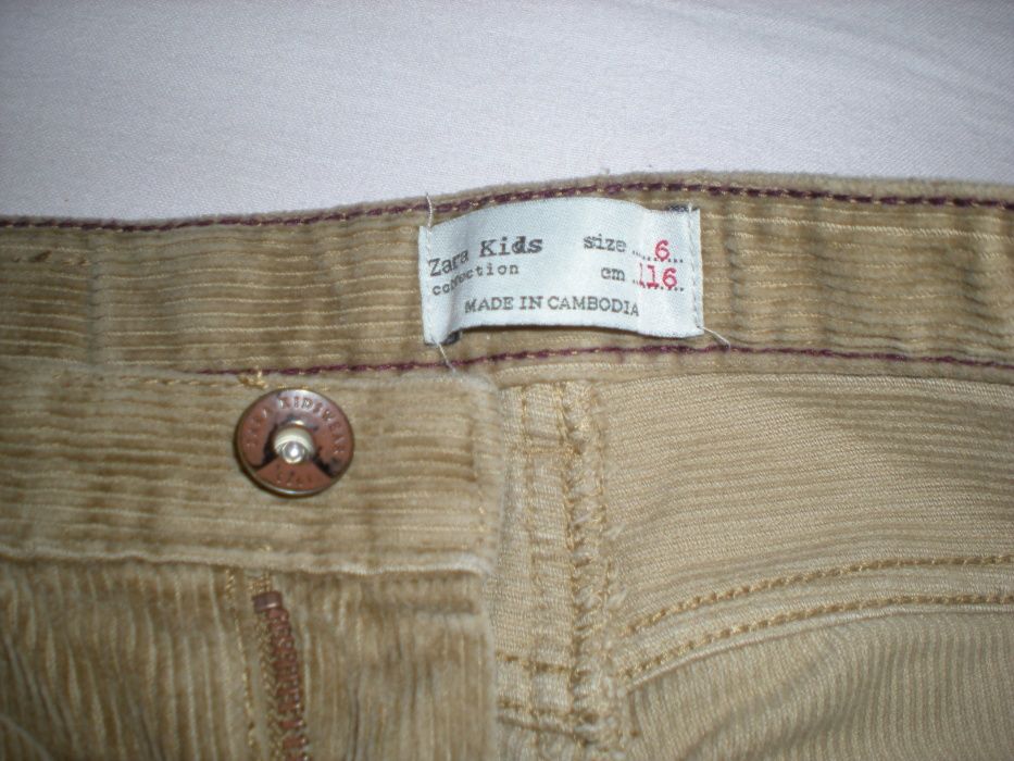 Calças de bombazine Zara novas