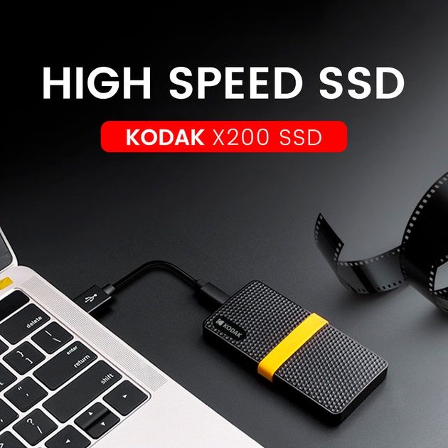 Зовнішній диск SSD 512GB Kodak X200, USB Type-C 3.1