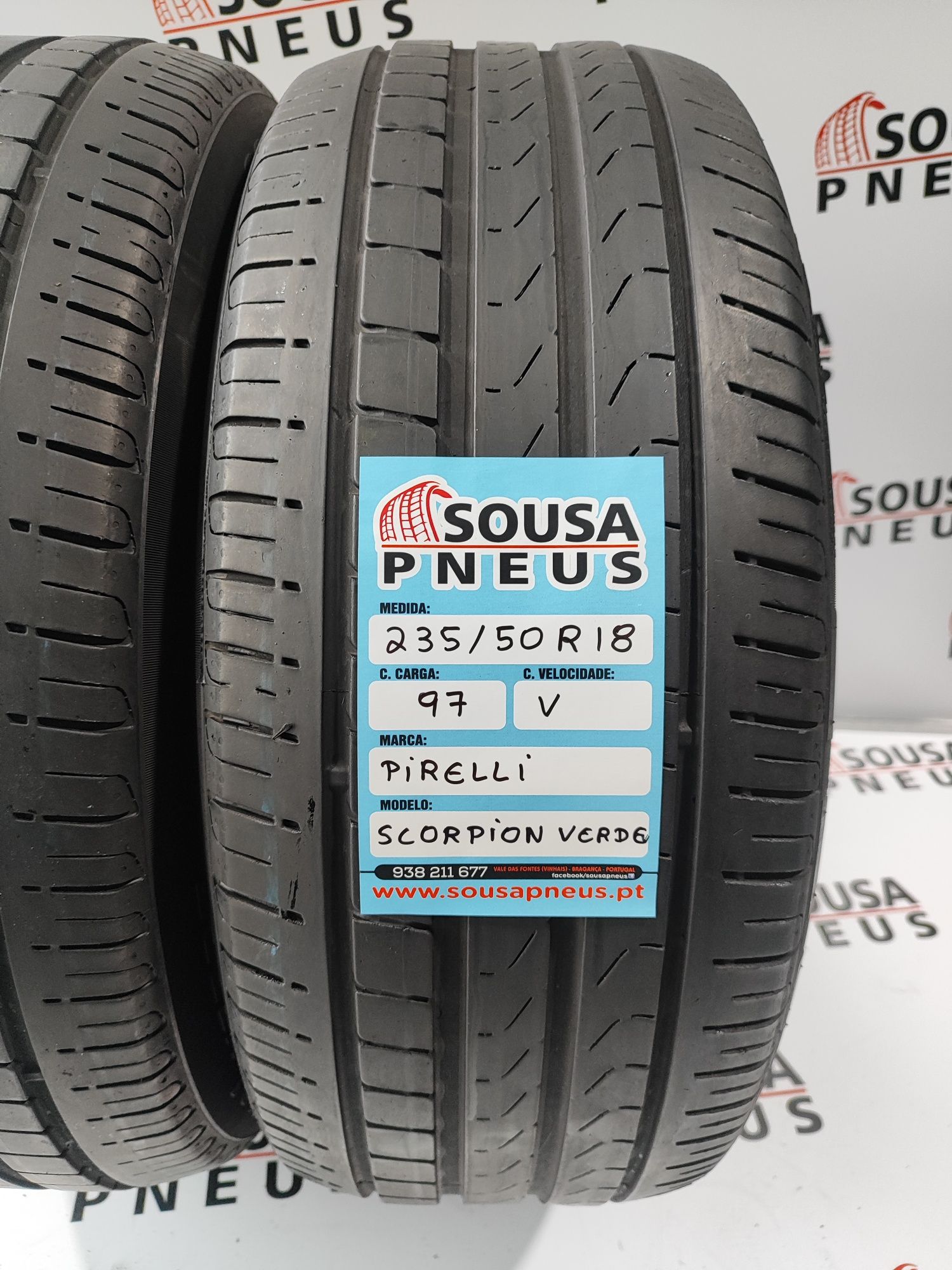 150 Euros 2 pneus 235-50R18 97v Pirelli - Oferta dos Portes