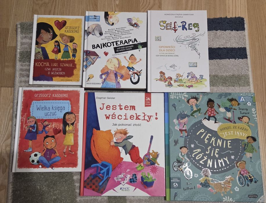 Książki/ opowiadania dla dzieci o radzeniu sobie z emocjami.