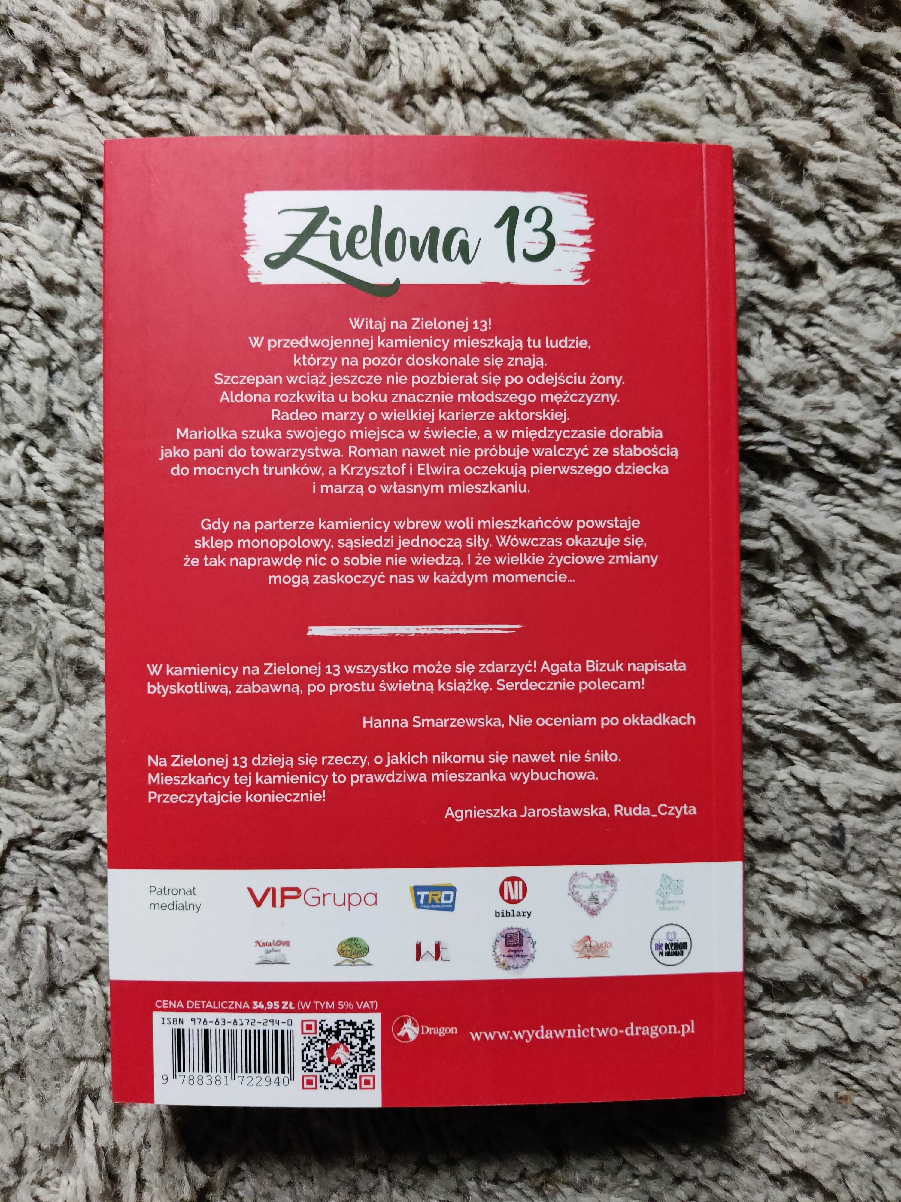 Zielona 13 Agata Bizuk powieść obyczajowa