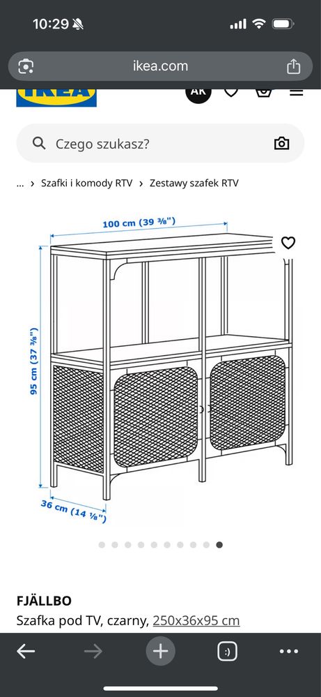 Szafka pod tv i regal fjallbo
