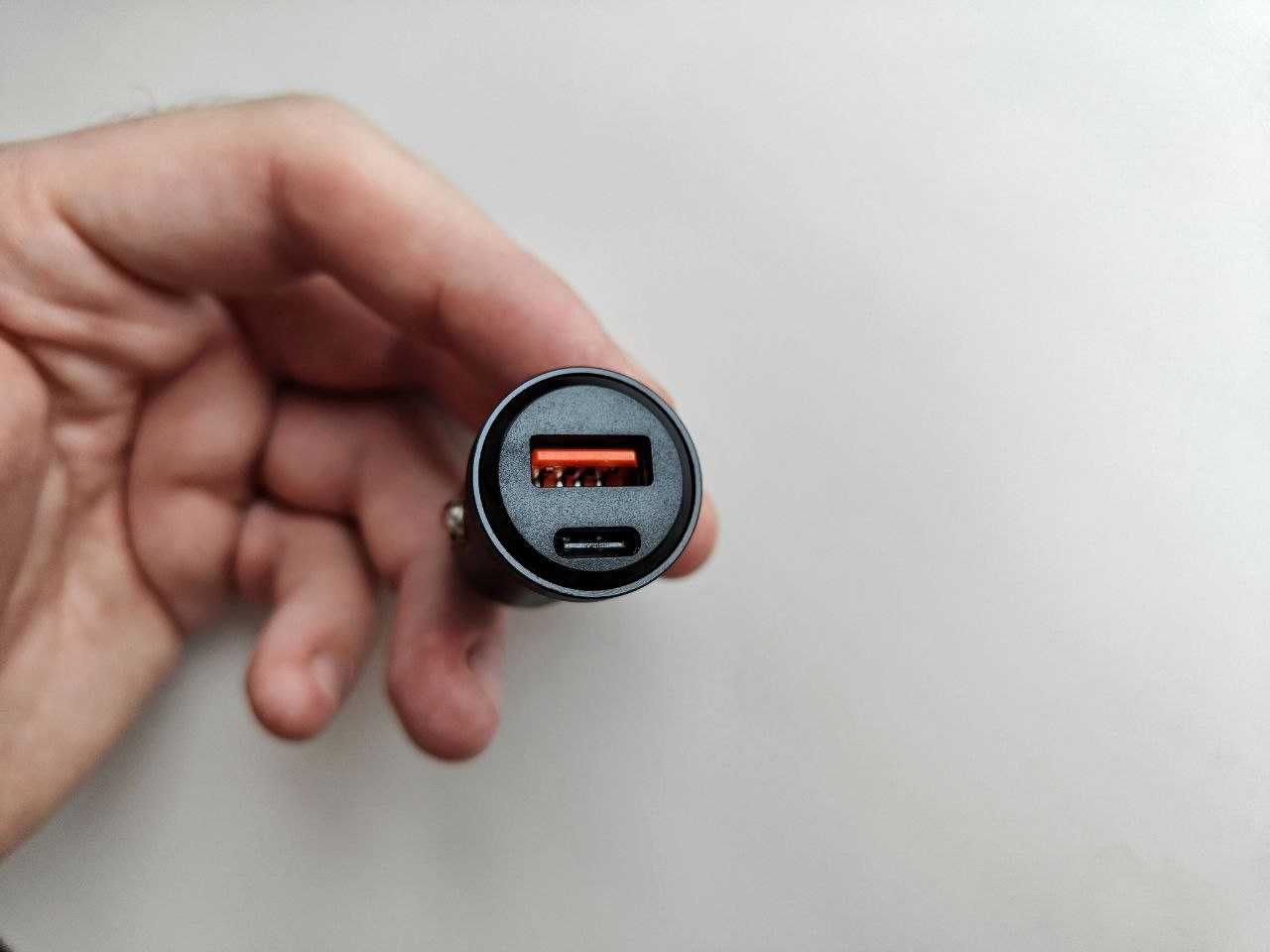 Быстрая авто зарядка из Металла Essager 30W 5A USB PD iPhone зарядное