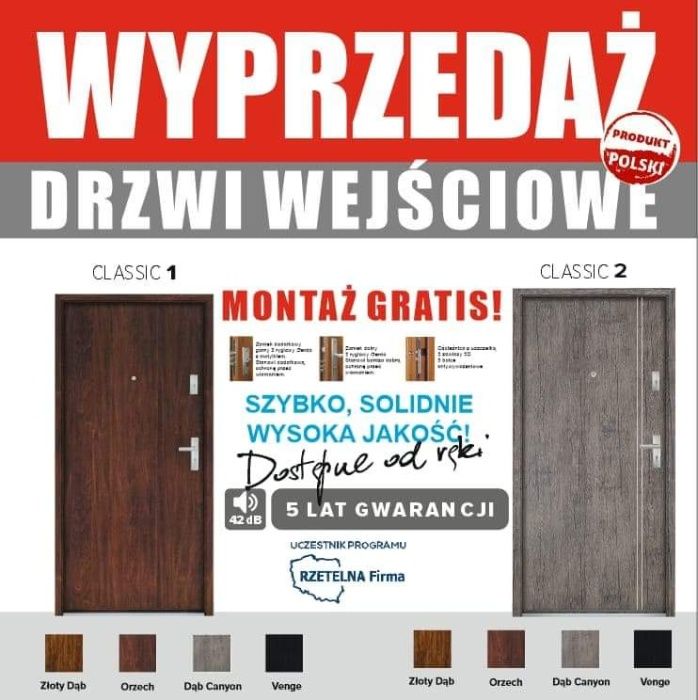 Drzwi do mieszkań antywłamaniowe wyciszone z montażem