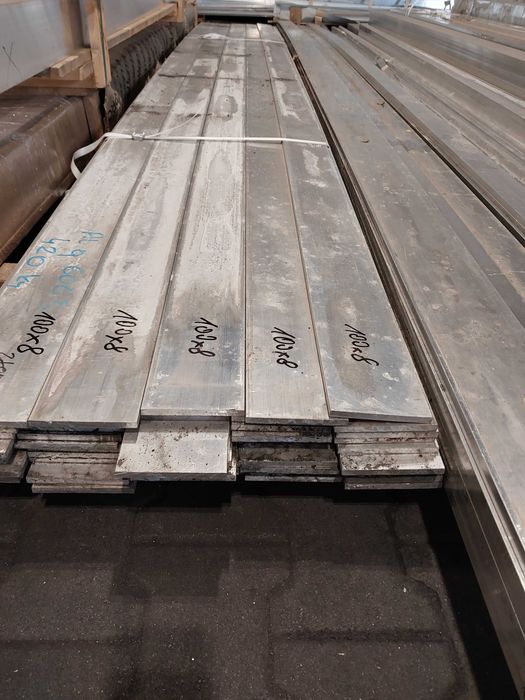 Płaskownik aluminiowy, aluminium 100x8mm gat. 6082, Bytom