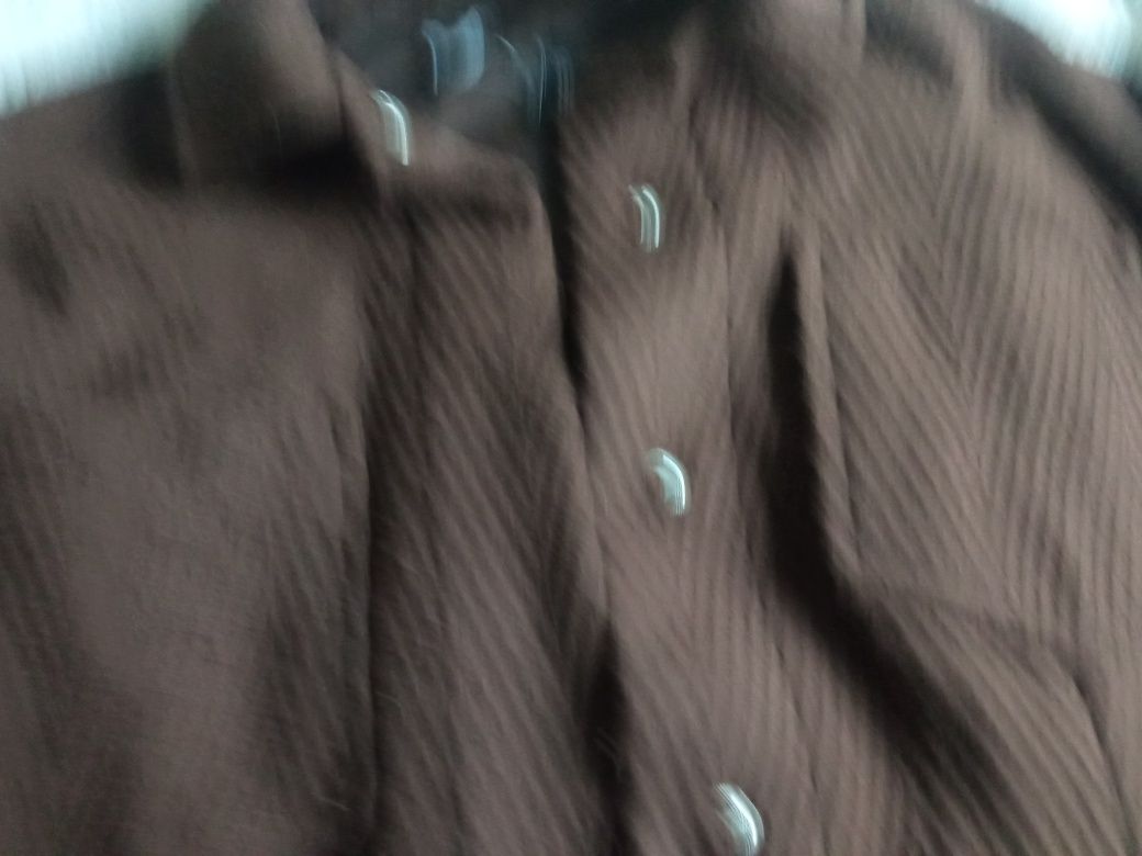 Płaszcz koszulowy brązowy XL oversize
