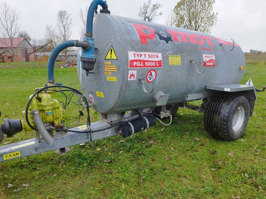 Wóz asenizacyjny beczka beczkowóz Pomot 5000L meprozet joskin sipma