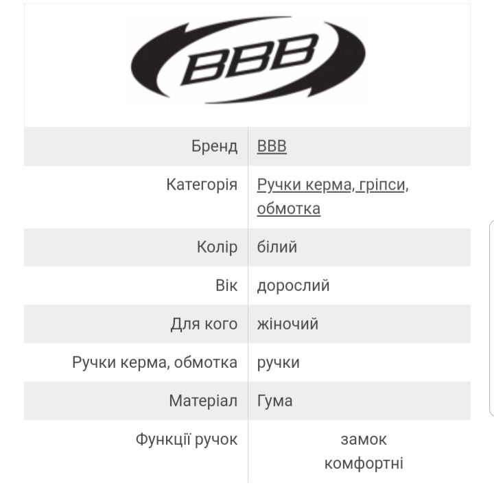 Ручки керма BBB ERGOFIX BHG-17G