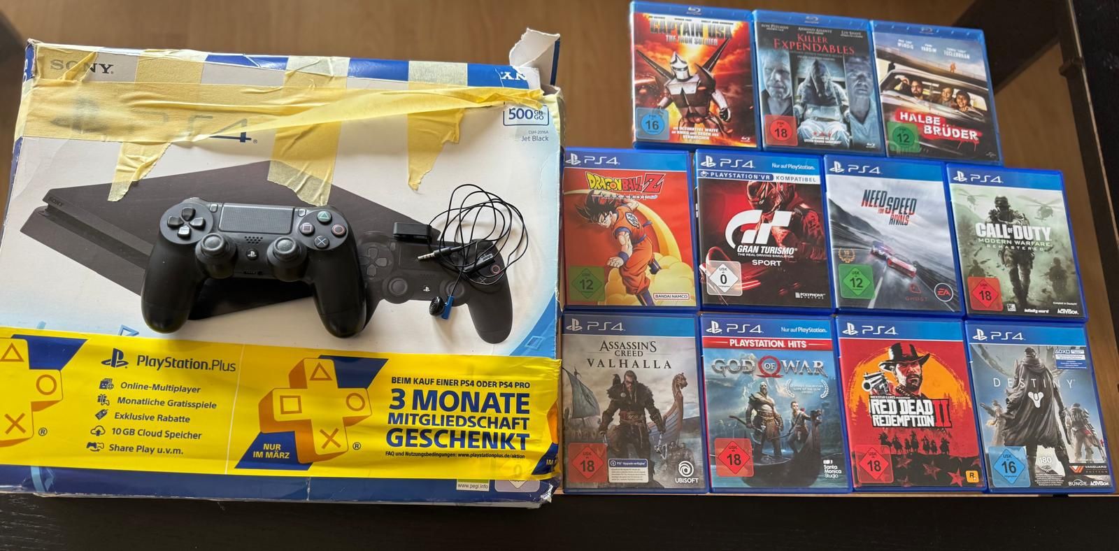 PS4 SLIM 500GB + 8 Jogos