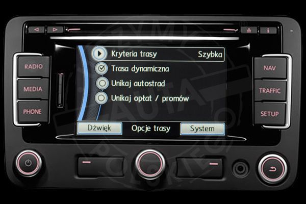 VOLKSWAGEN RNS 310 polskie menu lektor mapa