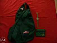 Conjunto Mochila + carteira + relógio (portes grátis)