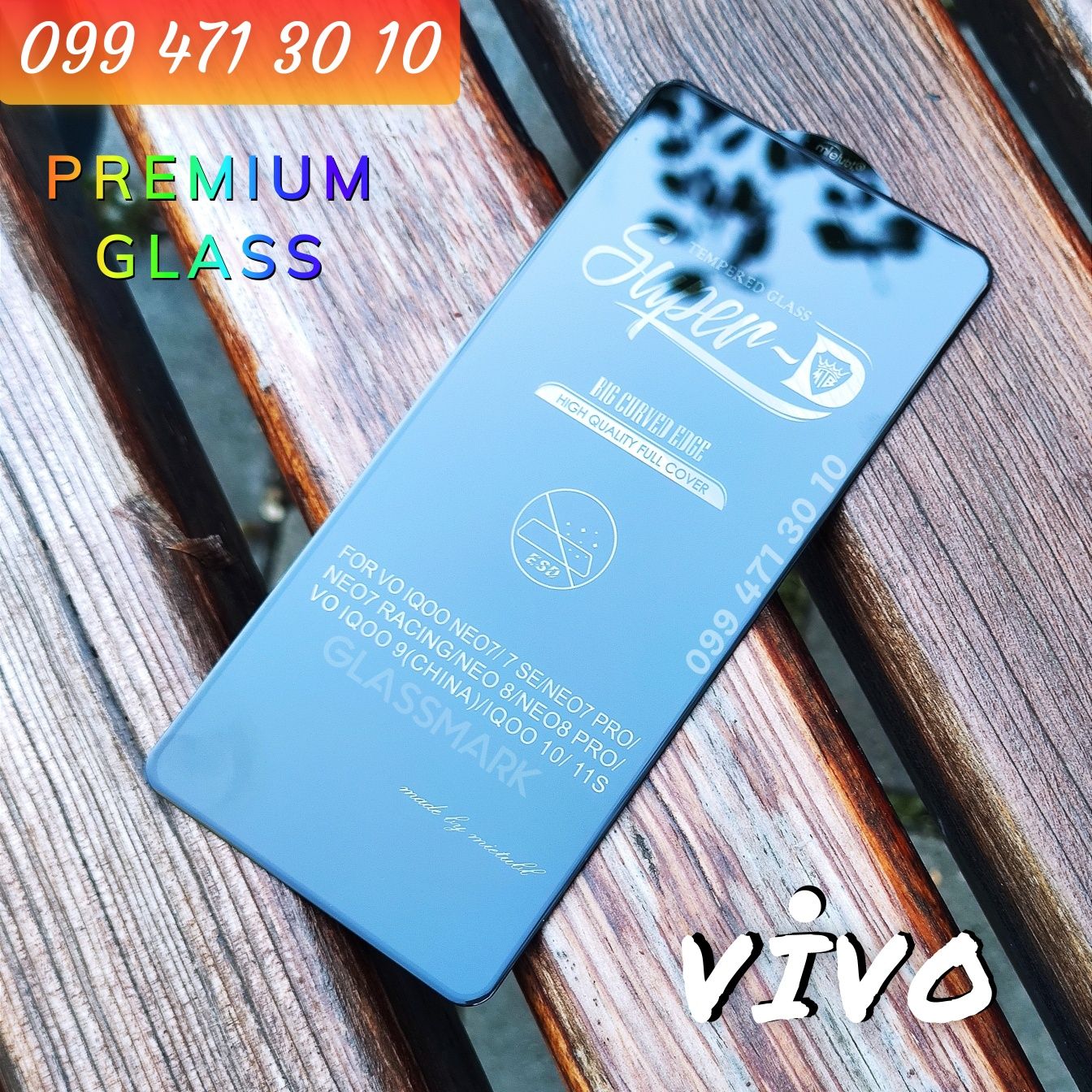 Качественное защитное стекло Vivo IQOO Neo 8 Pro Neo 10 захистне скло