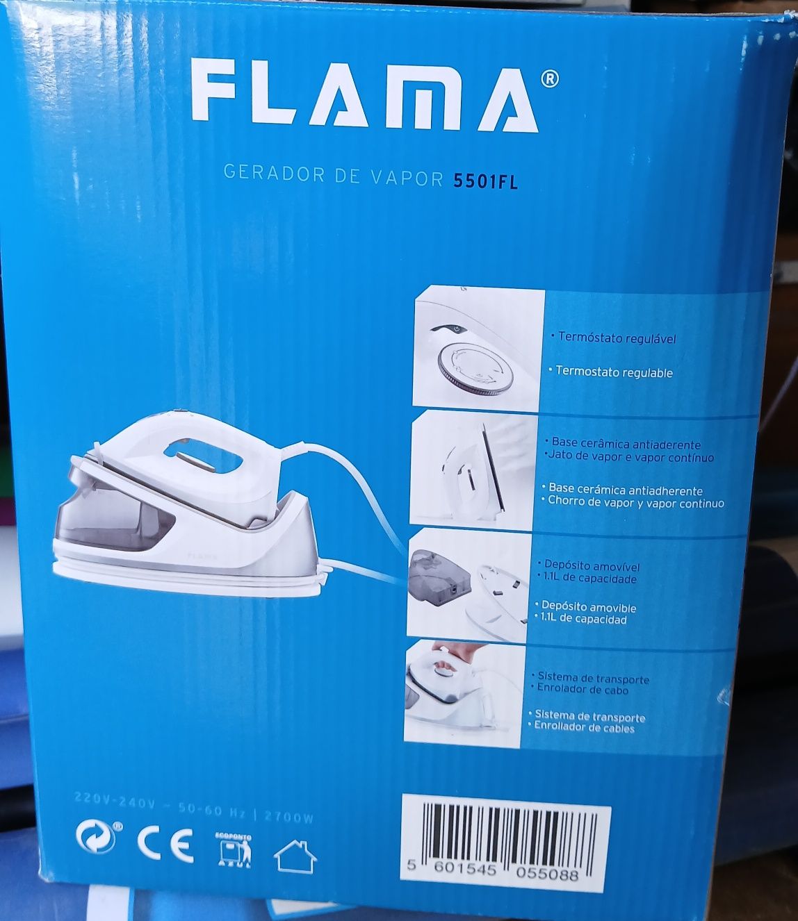 Ferro com caldeira Flama novo na caixa