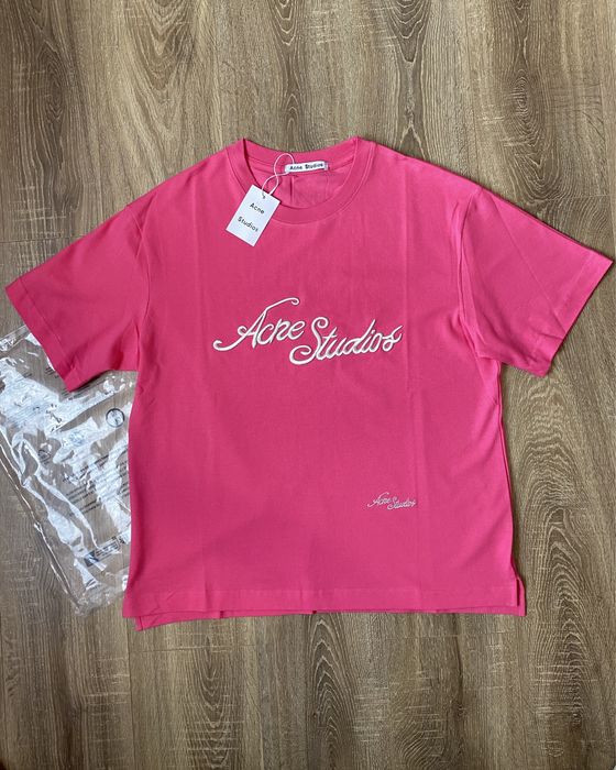 Футболка Acne Studios рожева
