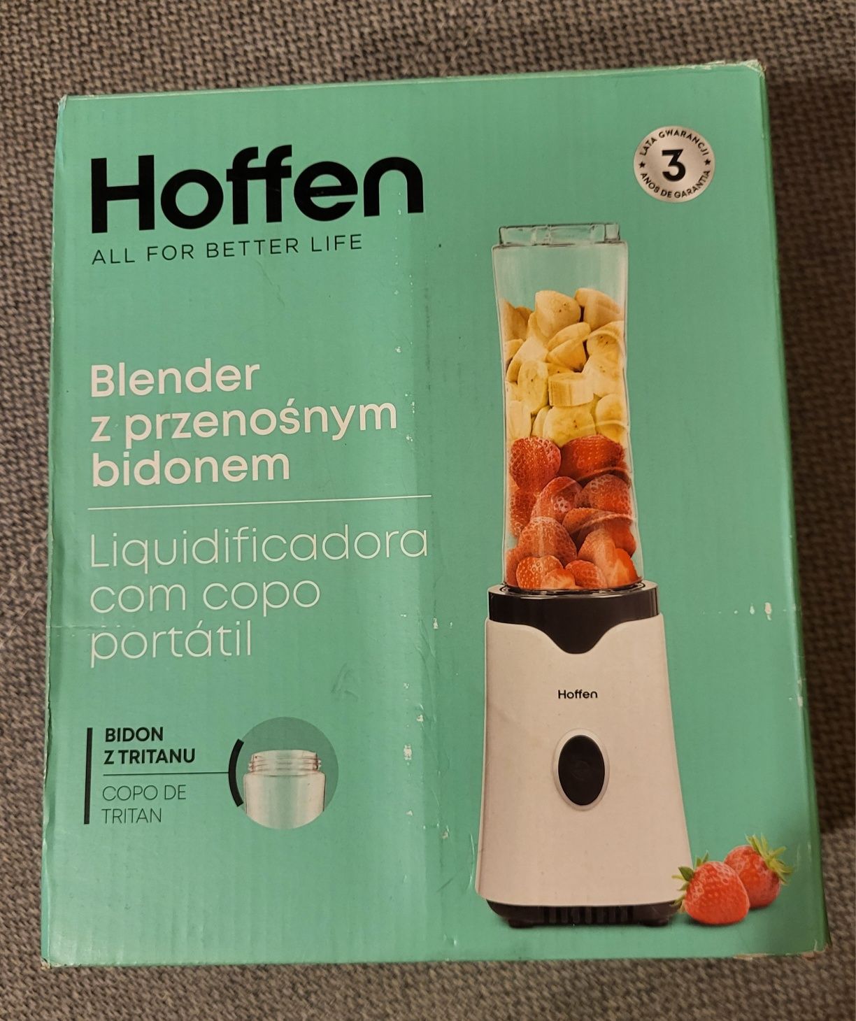 Nowy Blender z przenośnym bidonem z zakrętką Fitness