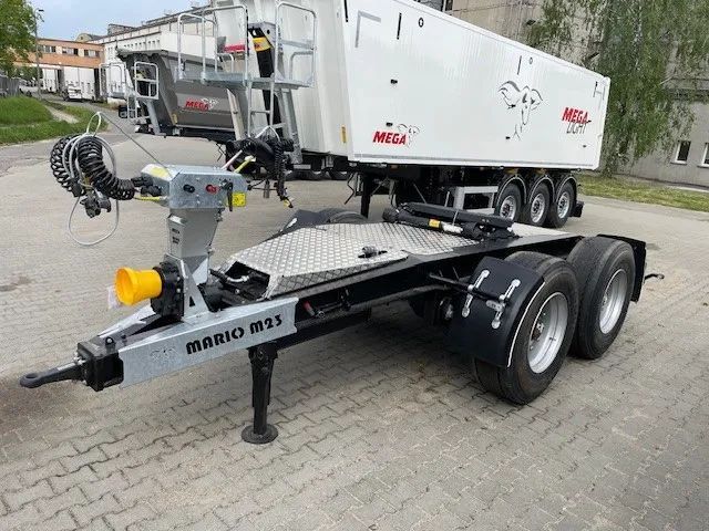 Mega Przyczepa DOLLY - Wózek MARIO  1 i 2 osiowy. Hydraulika siłowa wywrotu. Przetwornica 12/24V