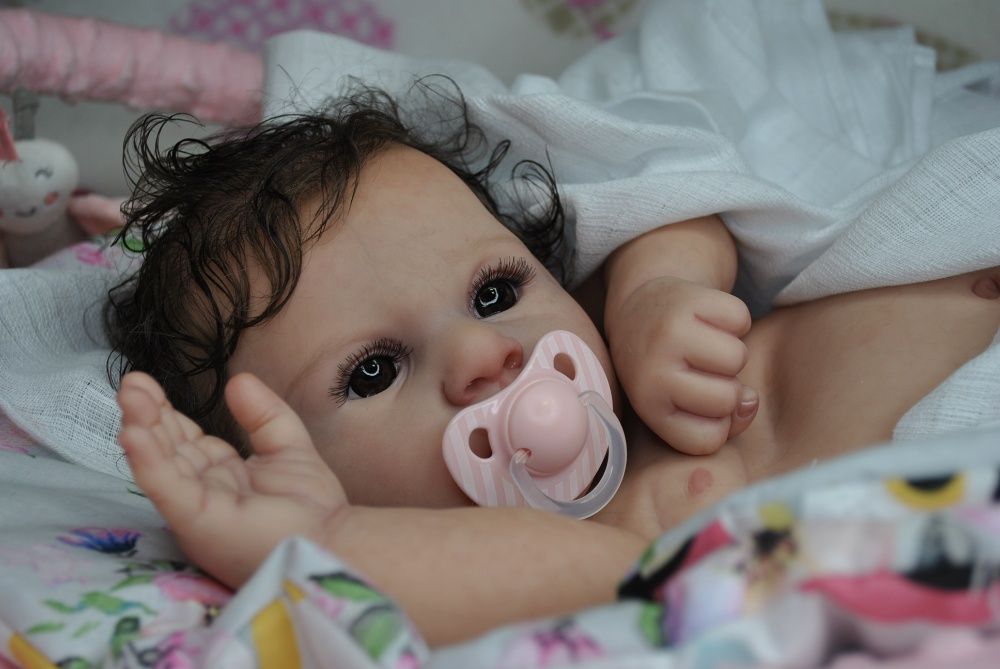 Lalka reborn j. silikonowa realistyczna 53 cm baby niemowlę certyfikat