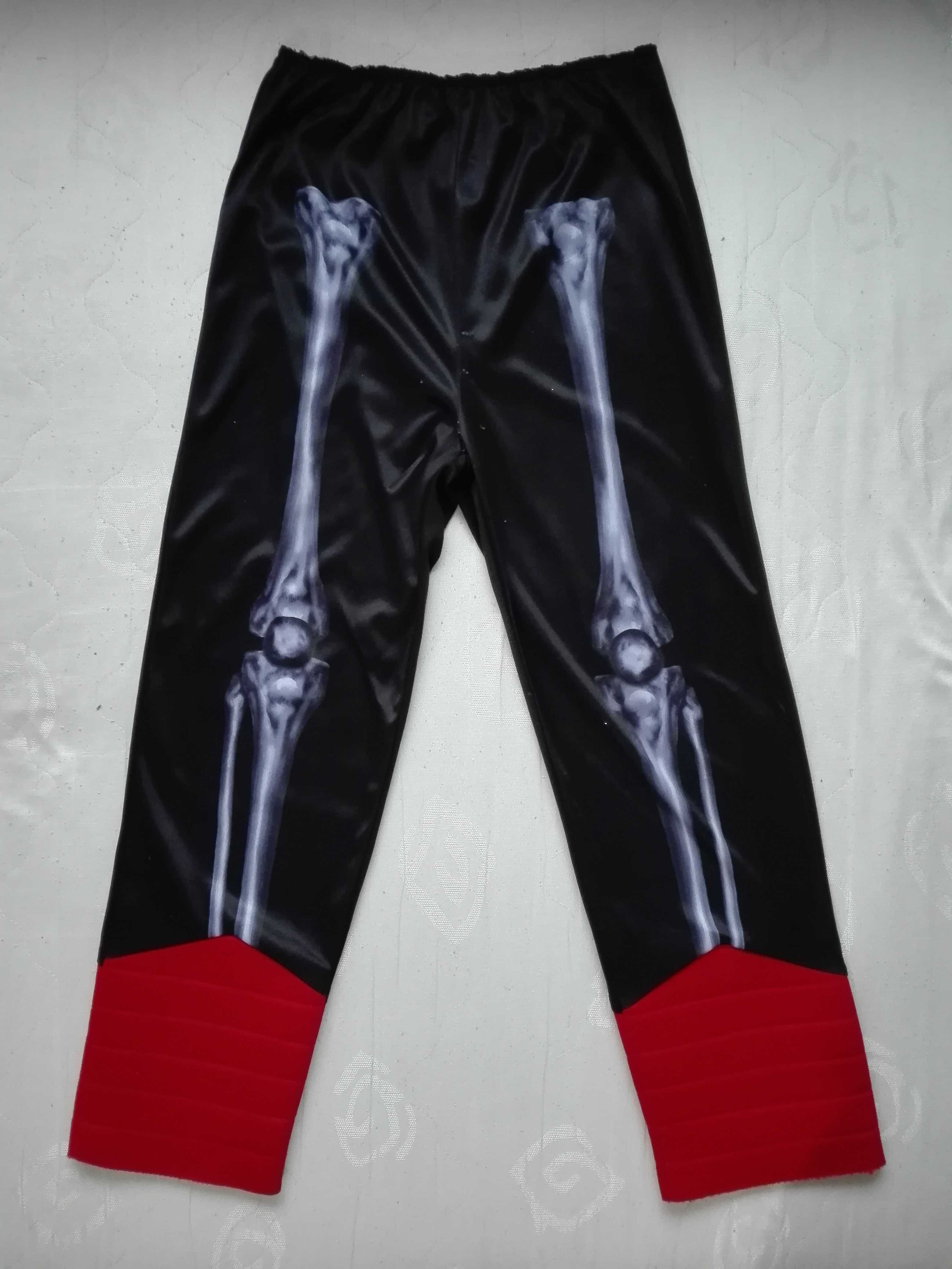 strój Ninja Wojownik, Halloween 140, 9-10 lat, szkielet, jak nowy