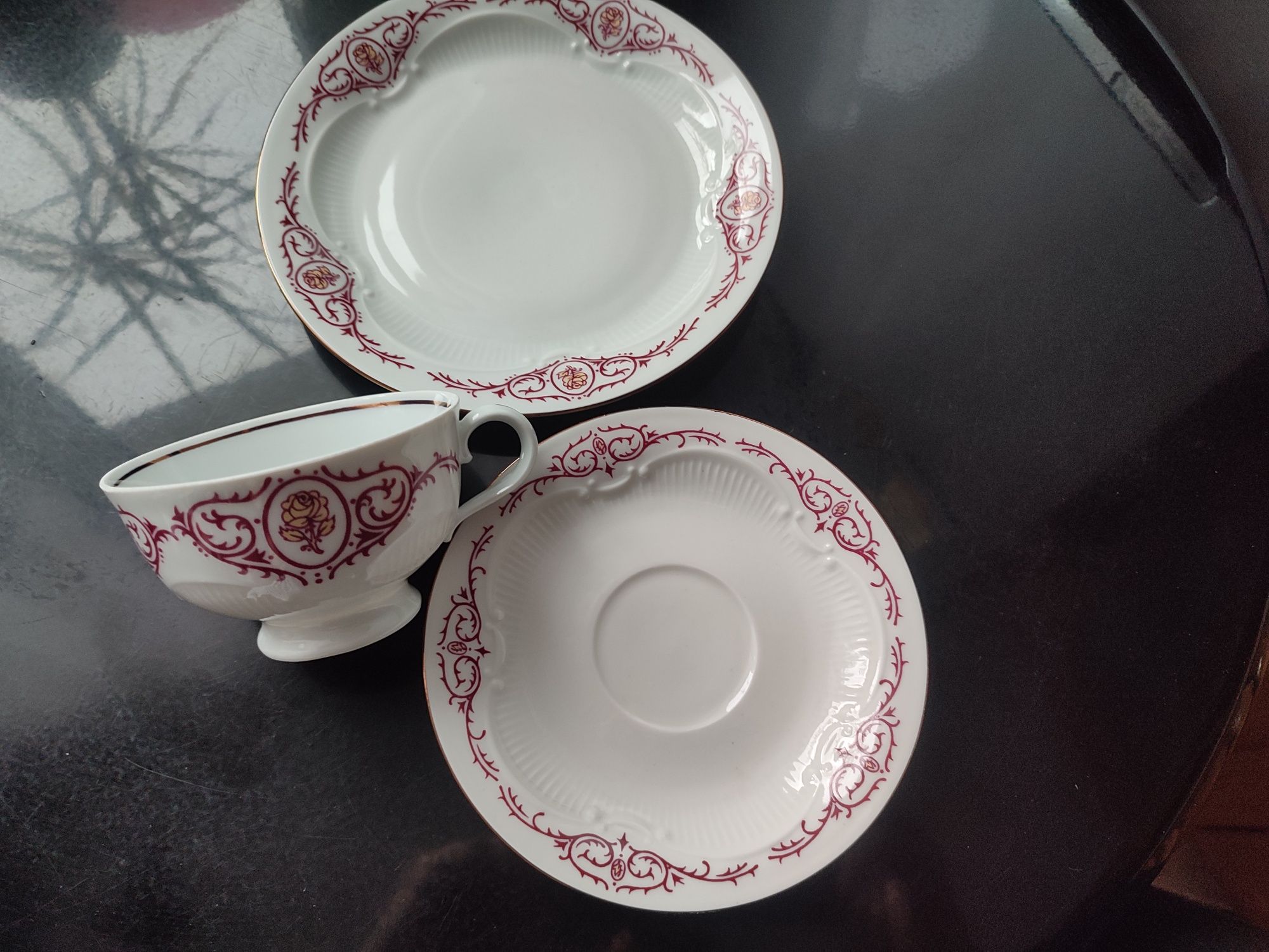 Śliczne stare trio porcelana Lettin